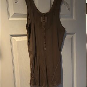 Women's Brown Sleeveless Top